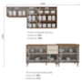Cozinha Modulada Requinte 5 Peças com Balcão 120cm Nature/Areia sem Tampo - Móveis Henn