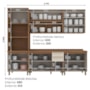 Cozinha Modulada Requinte 5 Peças com Torre Quente 2 Fornos Nature/Areia - Móveis Henn