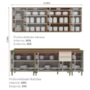 Cozinha Modulada Requinte 6 Peças Balcão 120cm Nature/Areia com Tampo - Móveis Henn
