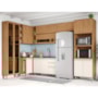 Cozinha Modulada Requinte 9 Peças com Torre Quente 2 Fornos Nature/Areia - Móveis Henn