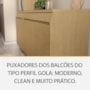 Cozinha Modulada Simone Mendes 4 Peças com Paneleiro 1 Forno Carvalho/Greige - Nesher 