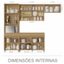 Cozinha Modulada Simone Mendes 4 Peças com Paneleiro 1 Forno Carvalho/Greige - Nesher 