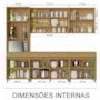 Cozinha Modulada Simone Mendes 5 Peças com Paneleiro 1 Forno Carvalho/Greige - Nesher