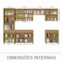 Cozinha Modulada Simone Mendes 6 Peças com Paneleiro 1 Forno Carvalho/Greige - Nesher
