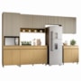 Cozinha Modulada Simone Mendes 6 Peças com Paneleiro 1 Forno Carvalho/Greige - Nesher