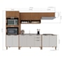 Cozinha Modulada Toronto 5 Peças com Balcão 120cm sem Tampo Freijó/Off White - Indékes