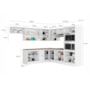 Cozinha Modulada Unna 10 Peças Torre Quente 2 Fornos e Balcão 120cm Branco com Tampo MDP - Poliman Móveis