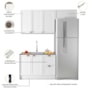 Cozinha Modulada Unna 3 Peças com Balcão 120cm Branco sem Tampo - Poliman Móveis
