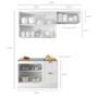 Cozinha Modulada Unna 3 Peças com Balcão 120cm Branco sem Tampo - Poliman Móveis