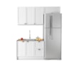 Cozinha Modulada Unna 3 Peças com Balcão 120cm Branco sem Tampo - Poliman Móveis