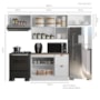 Cozinha Modulada Unna 4 Peças Balcão 120cm Branco com Tampo MDP - Poliman Móveis