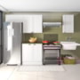 Cozinha Modulada Unna 4 Peças Branco com Aéreo 80cm - Poliman Móveis