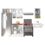 Cozinha Modulada Unna 4 Peças Branco com Aéreo 80cm - Poliman Móveis