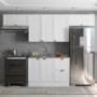 Cozinha Modulada Unna 4 Peças com Balcão 120cm Branco sem Tampo - Poliman Móveis