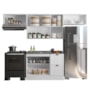 Cozinha Modulada Unna 4 Peças com Balcão 120cm Branco sem Tampo - Poliman Móveis