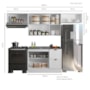 Cozinha Modulada Unna 4 Peças com Balcão 120cm Branco sem Tampo - Poliman Móveis