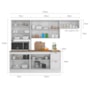Cozinha Modulada Unna 4 Peças com Paneleiro Duplo Cristaleira Branco - Poliman Móveis
