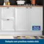 Cozinha Modulada Unna 5 Peças com Paneleiro Duplo Cristaleira Branco - Poliman Móveis