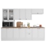 Cozinha Modulada Unna 5 Peças com Paneleiro Duplo Cristaleira Branco - Poliman Móveis
