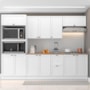 Cozinha Modulada Unna 5 Peças com Torre Quente 2 Fornos Branco - Poliman Móveis