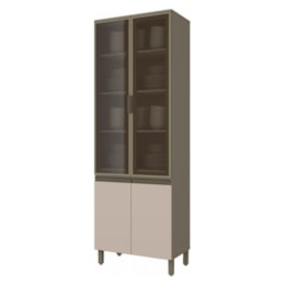 Cristaleira 4 Portas Connect Duna/Cristal - Móveis Henn Cristaleira 4 Portas Connect Duna/Cristal - Móveis Henn