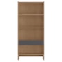 Cristaleira Barcelona 180cm 2 Portas Tauari/Concret com Vidro Canelado - Finestra Móveis