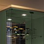 Cristaleira Diamante com LED e Portas de Vidro Freijó/Verde Pistache - PR Móveis