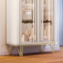 Cristaleira Évora Off White/Champanhe 2 Portas de Vidro - HB Móveis