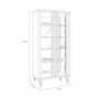 Cristaleira Évora Off White/Champanhe 2 Portas de Vidro - HB Móveis