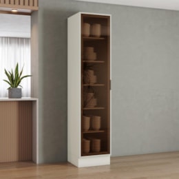 Cristaleira Fineze 1 Porta Areia com Vidro Reflecta - Móveis Henn