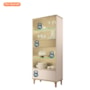 Cristaleira Lumina Off White/Champanhe 2 Portas de Vidro – HB Móveis