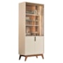 Cristaleira Paraty 4 Portas Off White/Amêndoa - Mobler