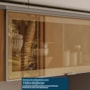 Cristaleira Proença 70cm 1 Porta Vidro Reflecta e 2 Gavetas Nogueira Touch/Nude Prime TX - Demartêz