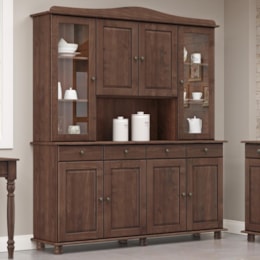 Cristaleira Rubi 8 Portas e 4 Gavetas Café - Finestra Móveis Cristaleira Rubi 8 Portas e 4 Gavetas Café - Finestra Móveis