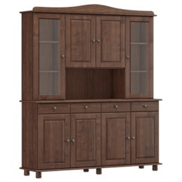 Cristaleira Rubi 8 Portas e 4 Gavetas Café - Finestra Móveis Cristaleira Rubi 8 Portas e 4 Gavetas Café - Finestra Móveis