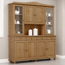 Cristaleira Rubi 8 Portas e 4 Gavetas Freijó - Finestra Móveis Cristaleira Rubi 8 Portas e 4 Gavetas Freijó - Finestra Móveis