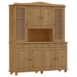 Cristaleira Rubi 8 Portas e 4 Gavetas Freijó - Finestra Móveis Cristaleira Rubi 8 Portas e 4 Gavetas Freijó - Finestra Móveis