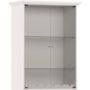 Cristaleira Vicenza 4 Portas com Adega Off White/Cinza - New Ceval