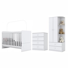 Dormitório Completo Infantil Labirinto Branco - Móveis Henn  