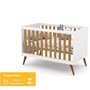 Dormitório Completo Infantil Retrô Gold 4 Portas, Cômoda com Porta e Berço Branco Soft/Freijó/Eco Wood - Matic Móveis