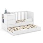 Dormitório Completo Infantil Tutto New 4 Portas, Cômoda 4 Gavetas e Berço Multifuncional Formare Branco Soft - Matic Móveis