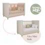 Dormitório Infantil Alfajor Guarda Roupa, Cômoda 1 Porta e Berço Off White/Nature - Permóbili Baby