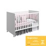 Dormitório Infantil Ane Guarda Roupa, Cômoda, Berço Tico Branco com Colchão Physical - Phoenix Baby 