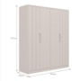 Dormitório Infantil Caramelo Guarda Roupa, Cômoda 1 Porta e Berço Off White com Colchão Physical - Permóbili Baby