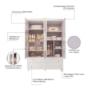 Dormitório Infantil Elô Janelas Guarda Roupa, Cômoda e Berço Branco Brilho com Colchão Supreme - Móveis Peroba