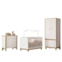 Dormitório Infantil Flora 2 Portas com Guarda Roupa, Cômoda e Berço Q Encanto Slim Branco Acetinado – Qmovi