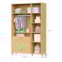Dormitório Infantil Gracia Guarda Roupa, Cômoda 1 Porta e Berço Naturale - Reller Móveis