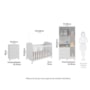 Dormitório Infantil Júnior 3 Portas, Cômoda e Berço Uli Branco Brilho com Colchão Baby Physical - Móveis Peroba