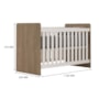 Dormitório Infantil Labirinto com Guarda Roupa, Cômoda e Berço Rústico/Branco - Móveis Henn