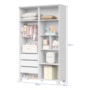 Dormitório Infantil Luna Guarda Roupa, Cômoda 4 Gavetas e Berço Evolution Branco Fosco - Reller Móveis